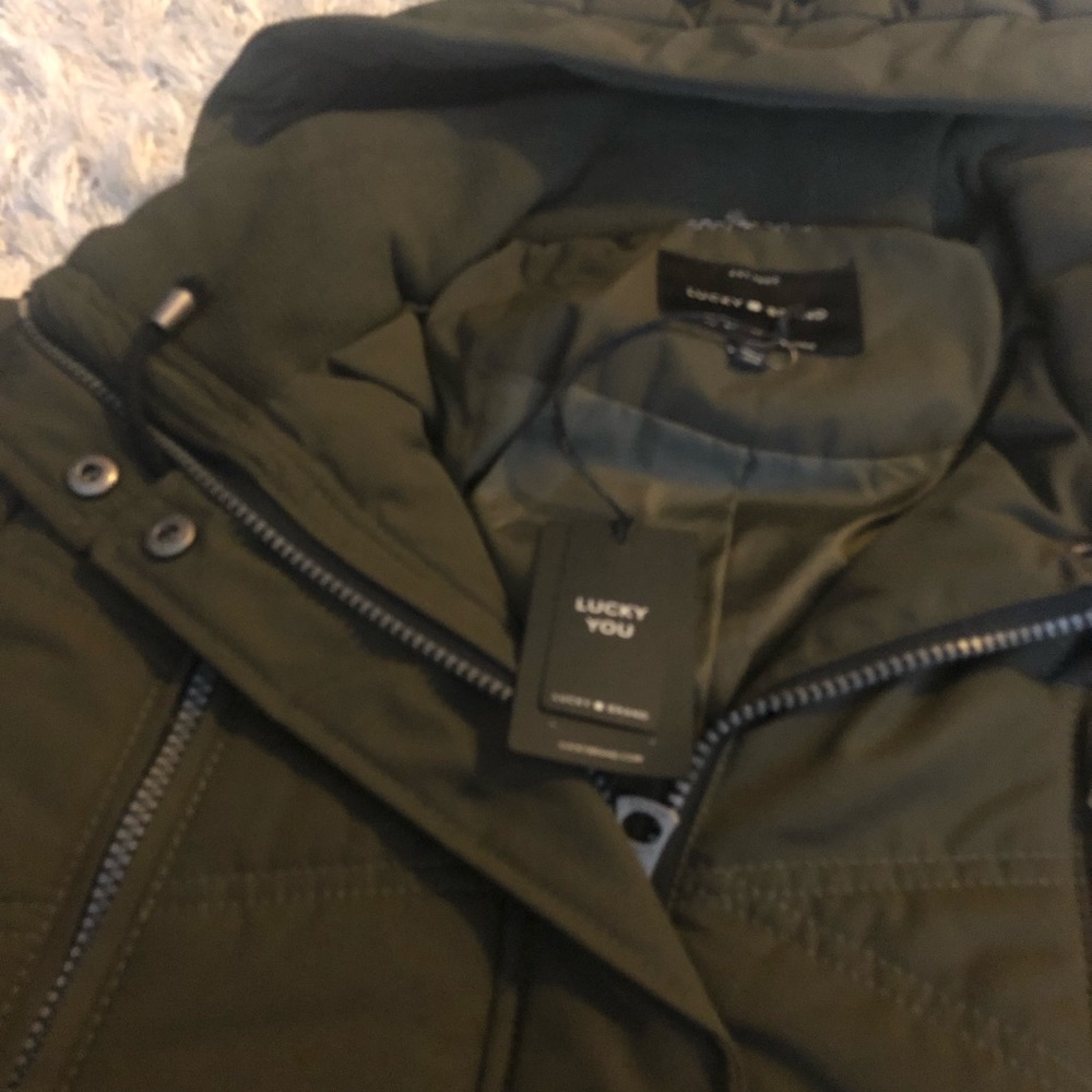 NWT Lucky Brand army green winter parka jacket - Picture 3 of 8